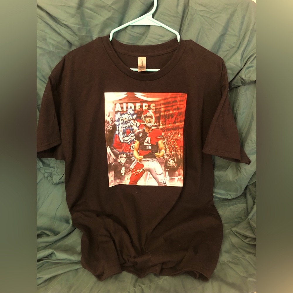 I make shirts!! Custom Derek Carr Fresno State blended with the Raiders